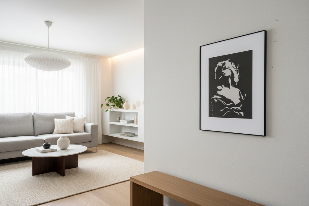 Ascension artwork displayed in a modern living room